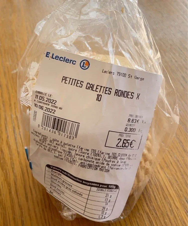 Petite Galettes Rondes x10