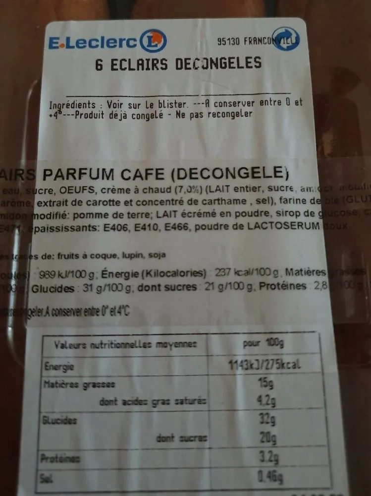 Éclairs décongelés