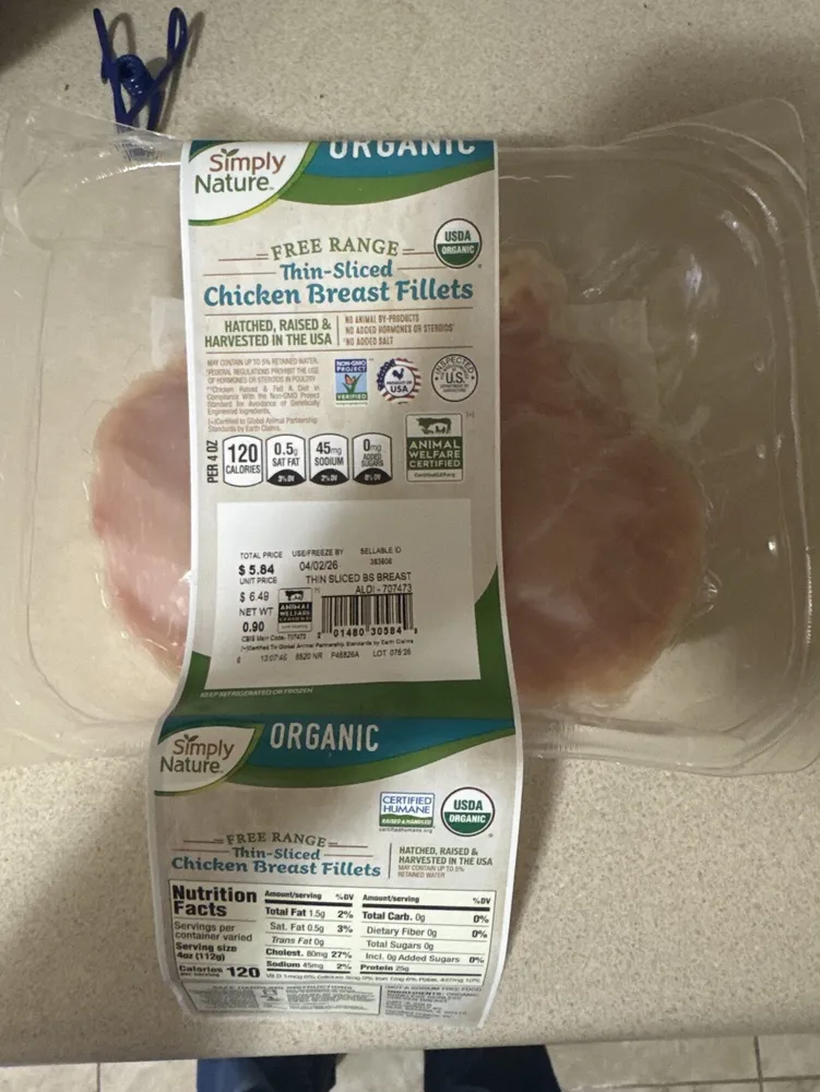 Thin Sliced Chicken Breast Fillets