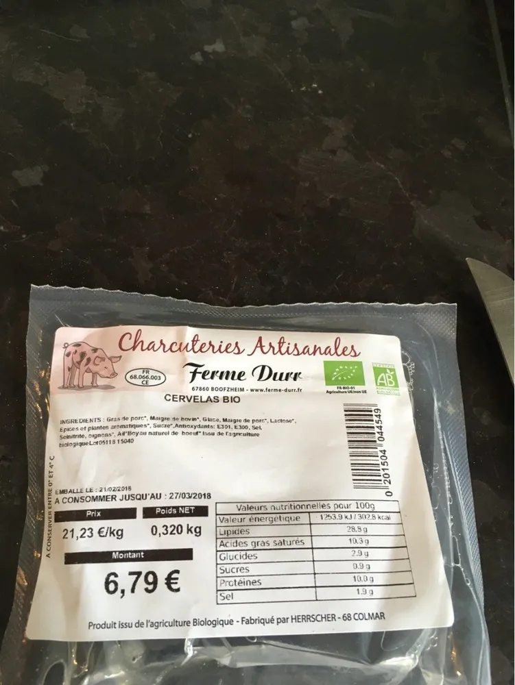 Cervelas bio