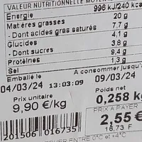 Boudin  noir pomme