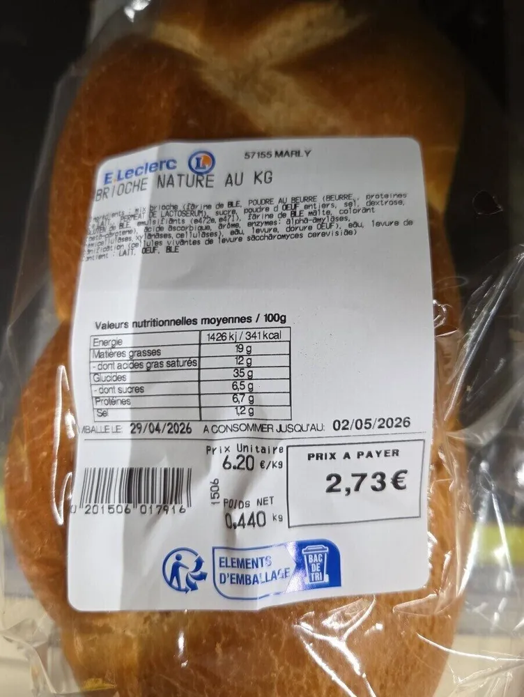 Brioche nature