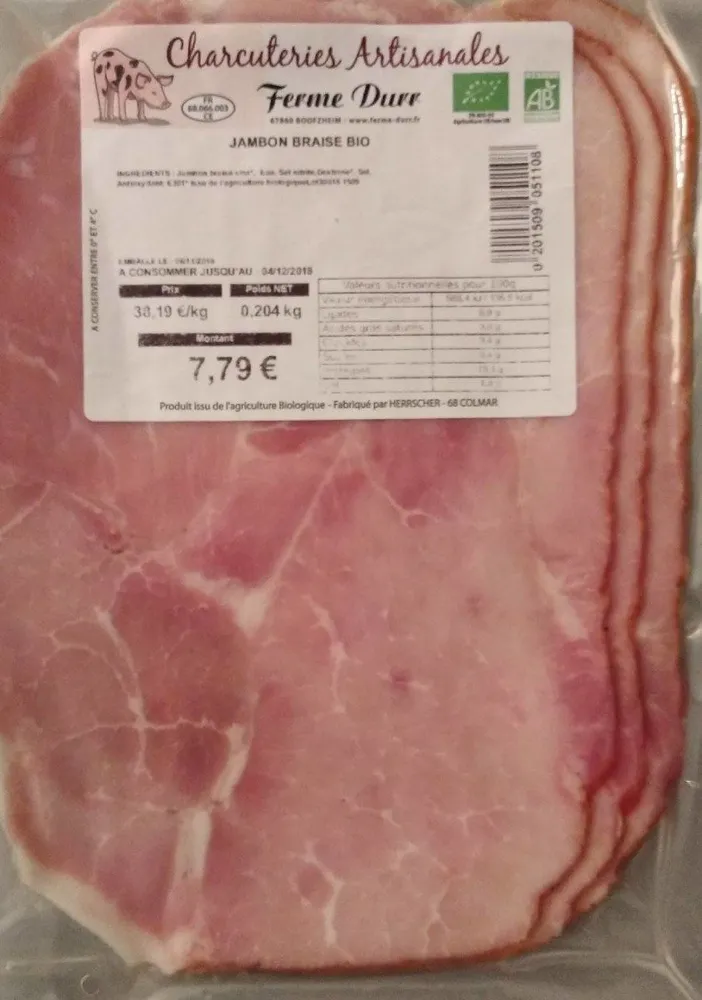 Jambon braisé bio