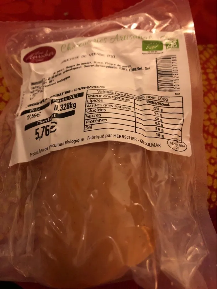 Saucisse de viande Bio