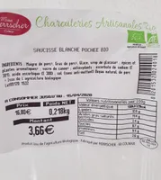 Saucisse blanche pochée
