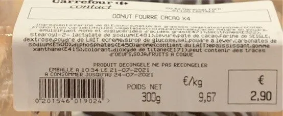 Donut fourre cacao
