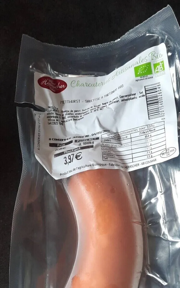Saucisse à tartiner bio
