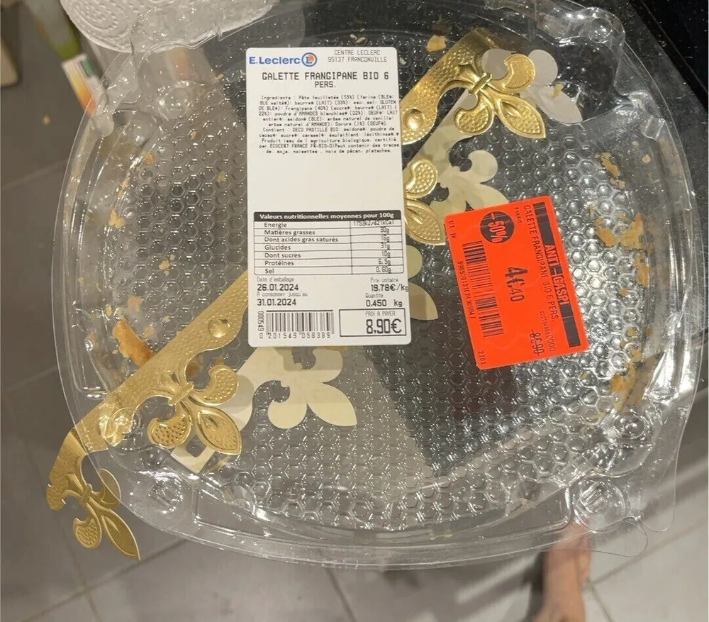 Galette frangipane bio 6 personnes