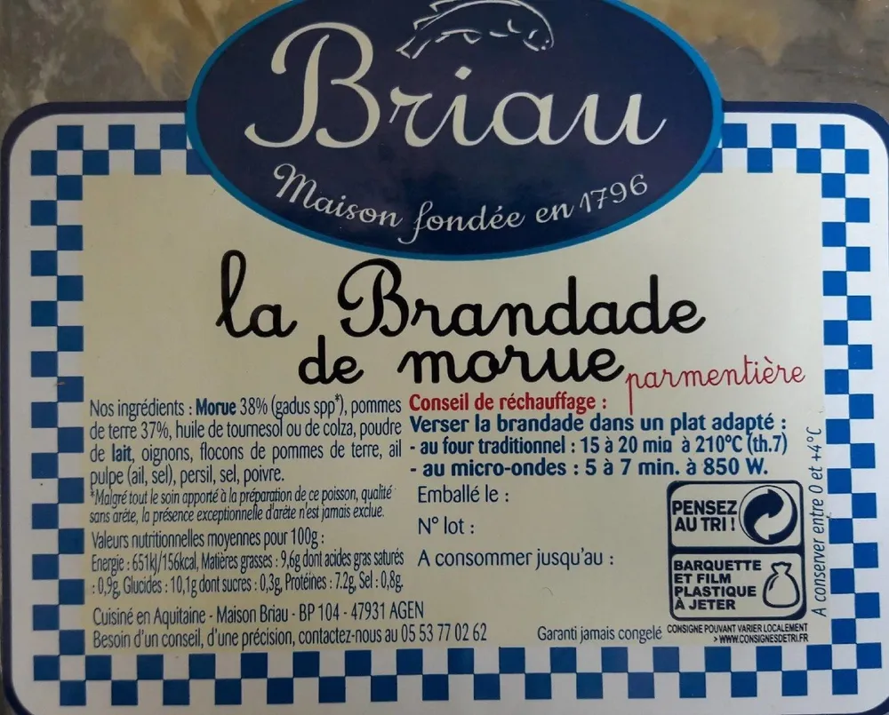 La brandade de Morue parmentière