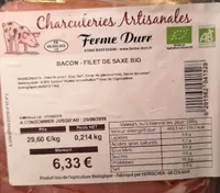 Bacon filet de saxe bio