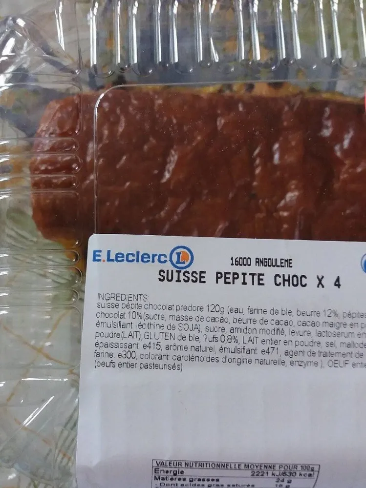Suisse de pépite chocolat