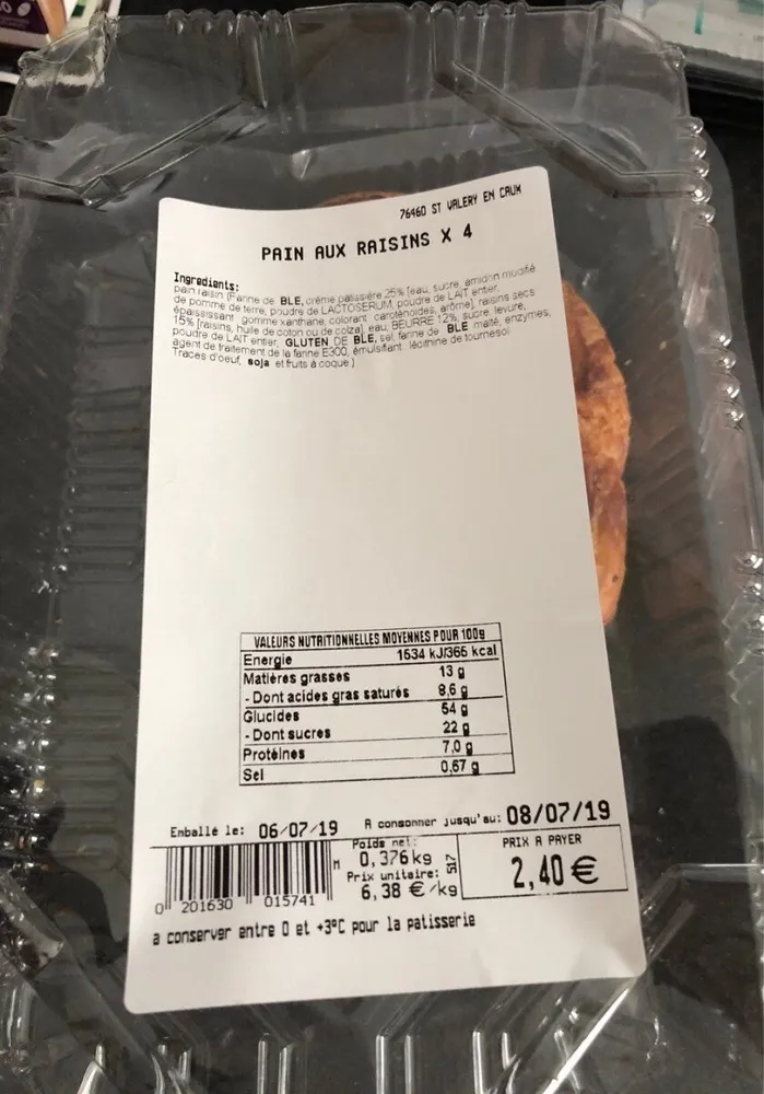 Pain aux raisins