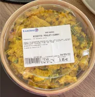 Risotto poulet curry