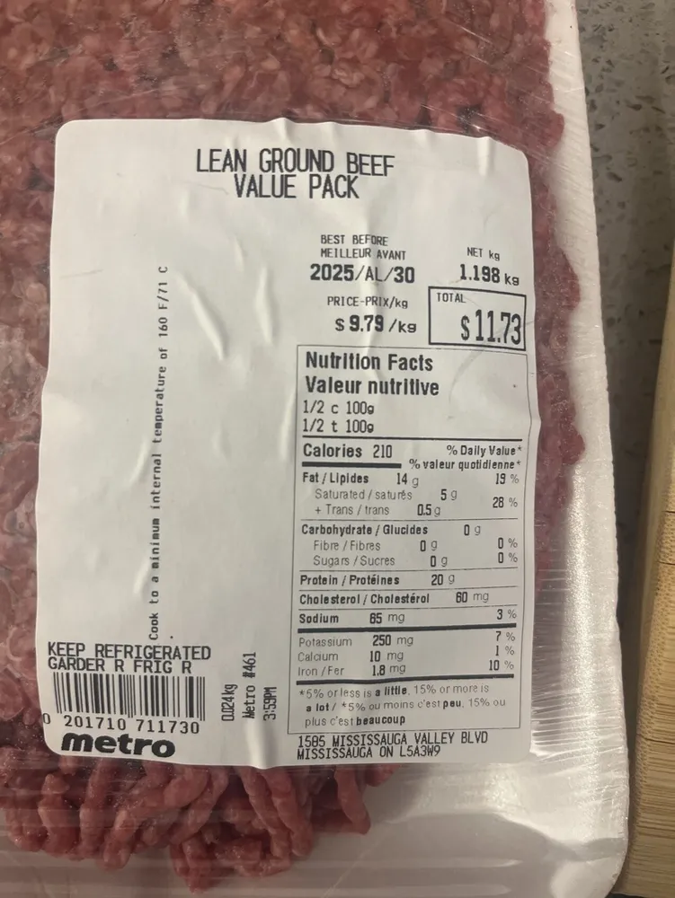 Metro Lean Ground Beef Value Back