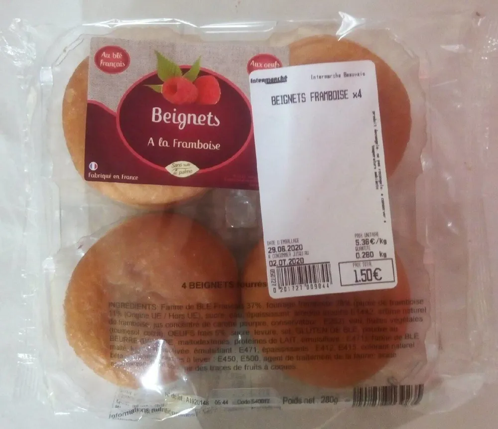 Beignets à la framboise