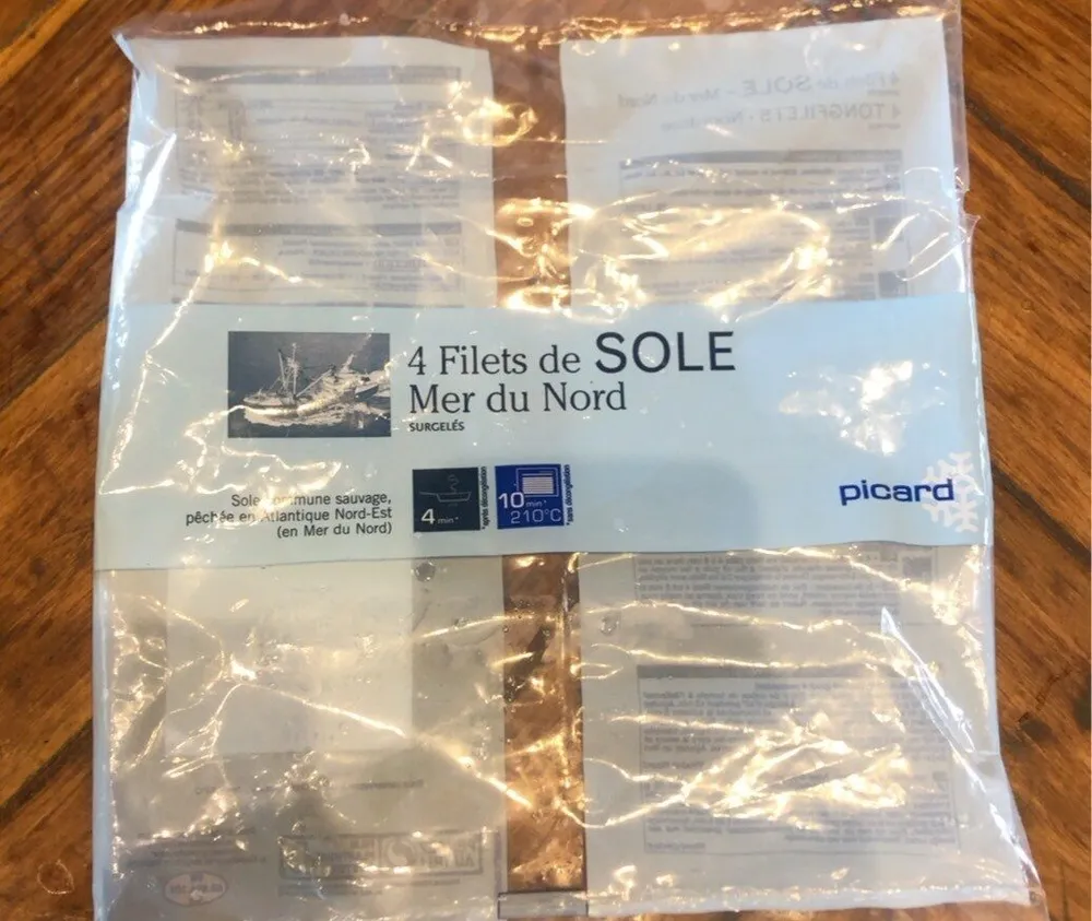 4 filets de sole mer du nord