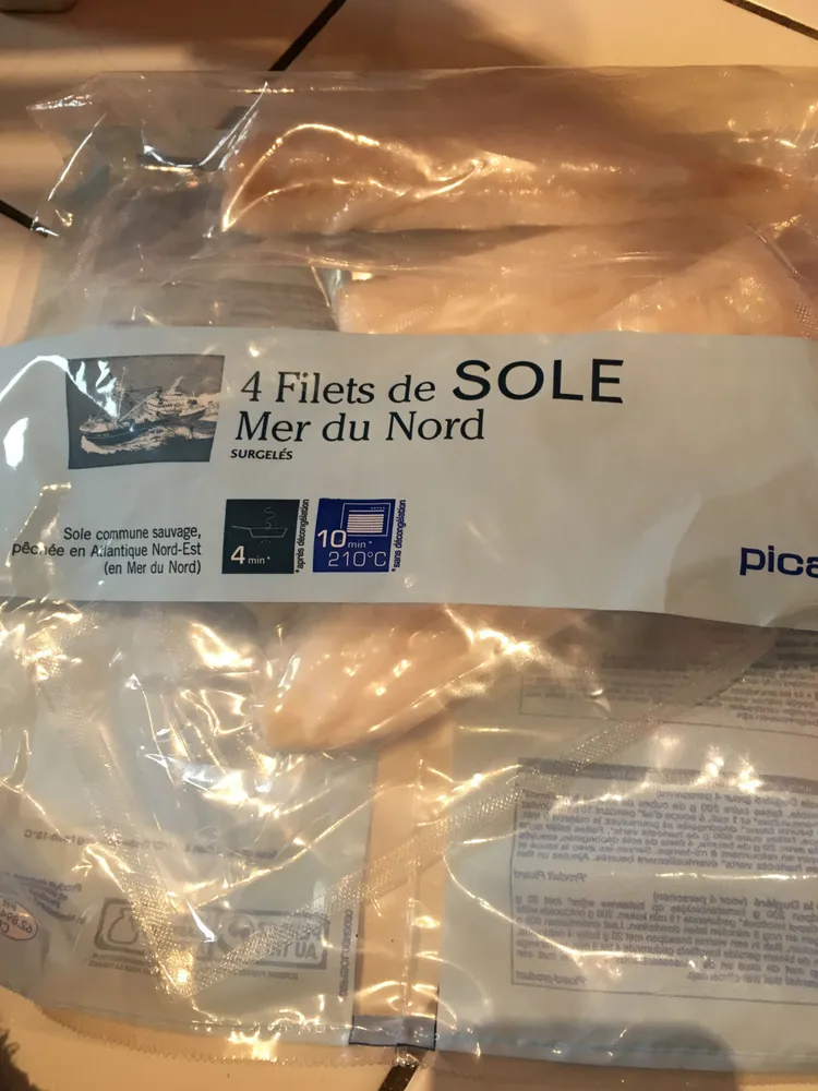 filets de sole mer du nord