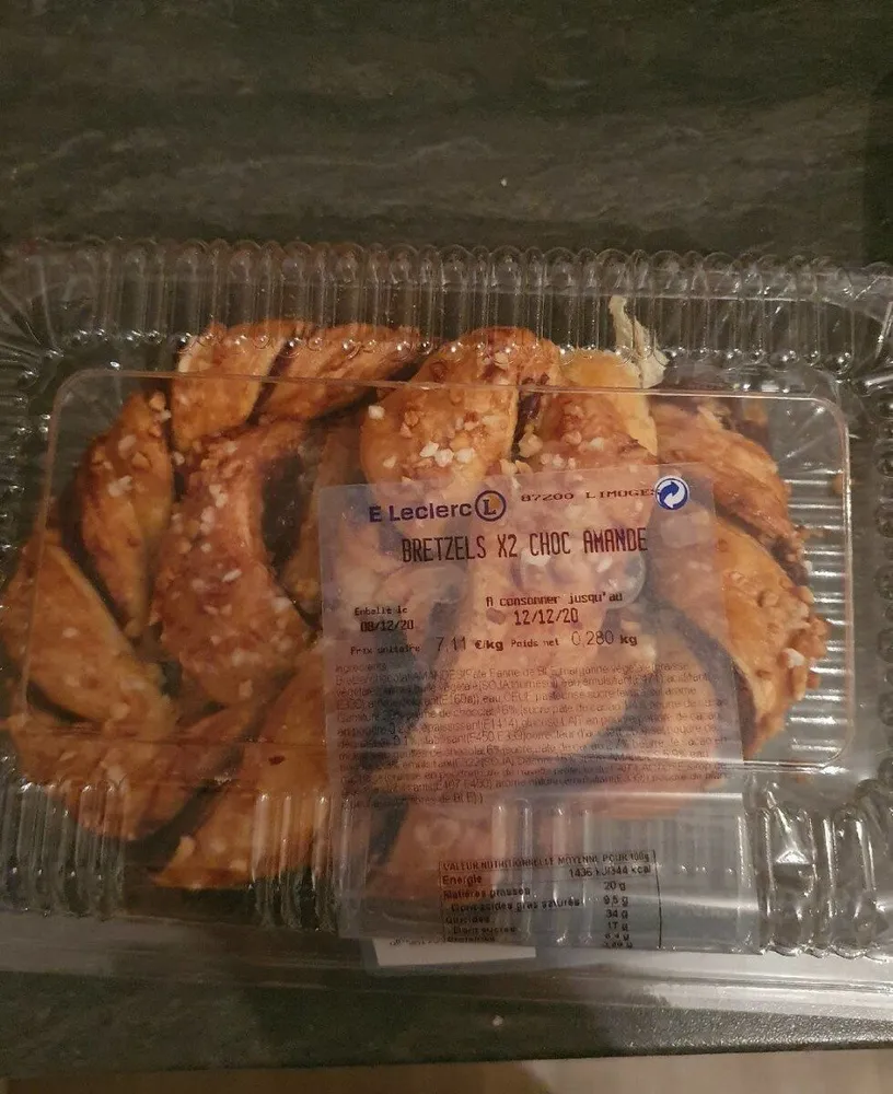 Bretzels chocolat amande