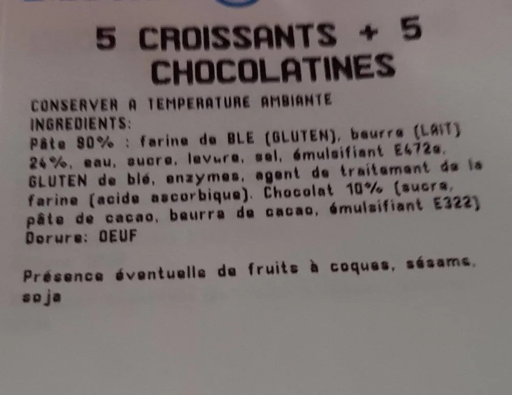 Croissants et Chocolatines