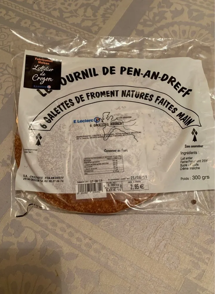 Galettes de froment natures faites main