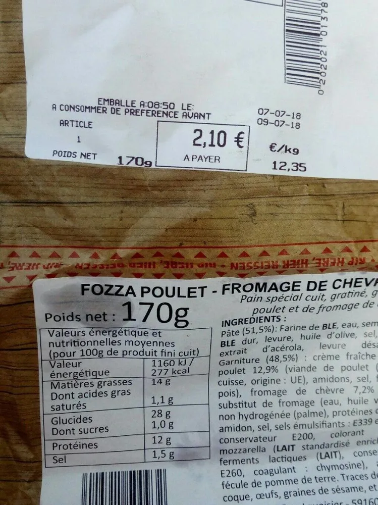 Fozza poulet chevre