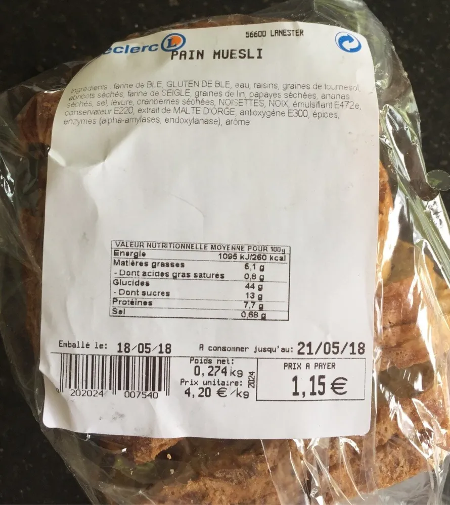 Pain muesli