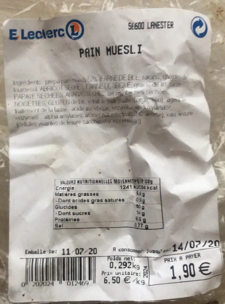 Pain muesli