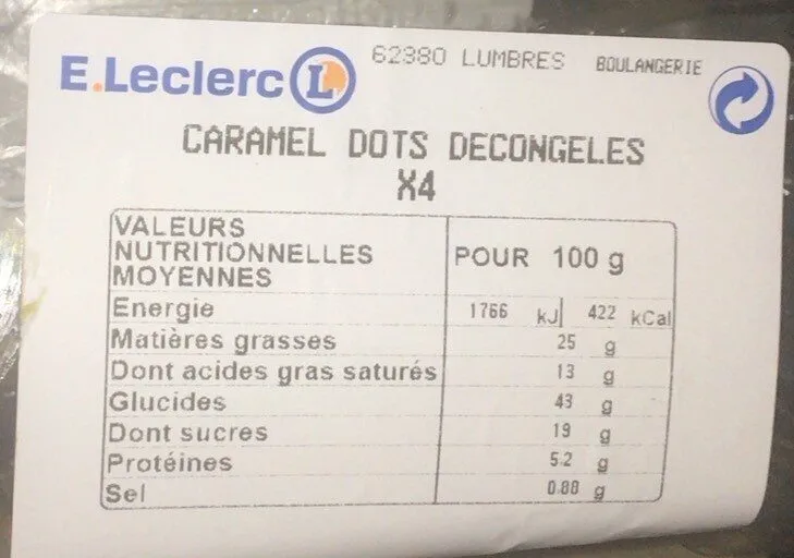 Caramel dots decongeles