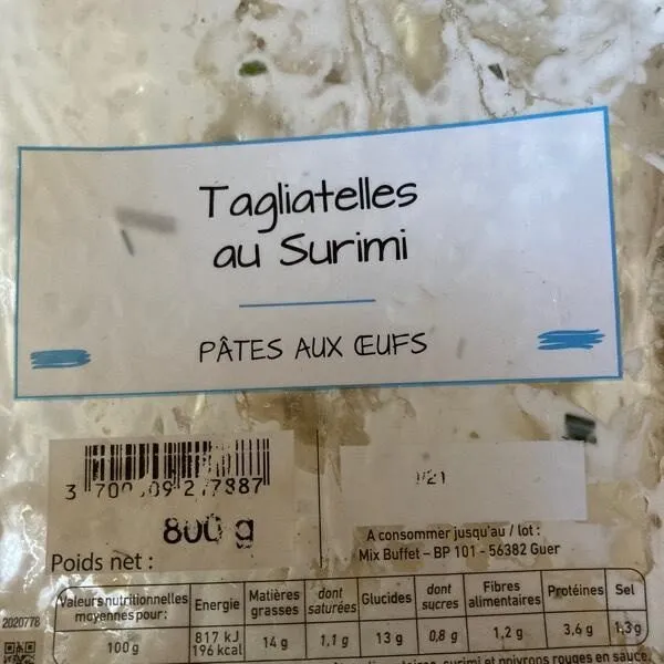 Tagliatelles surimi