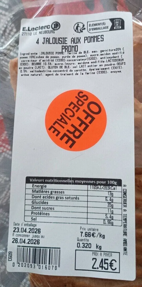 Jalousie aux pommes