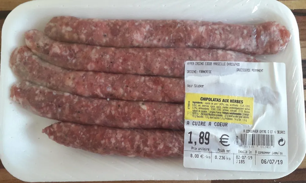 Chipolatas aux herbes
