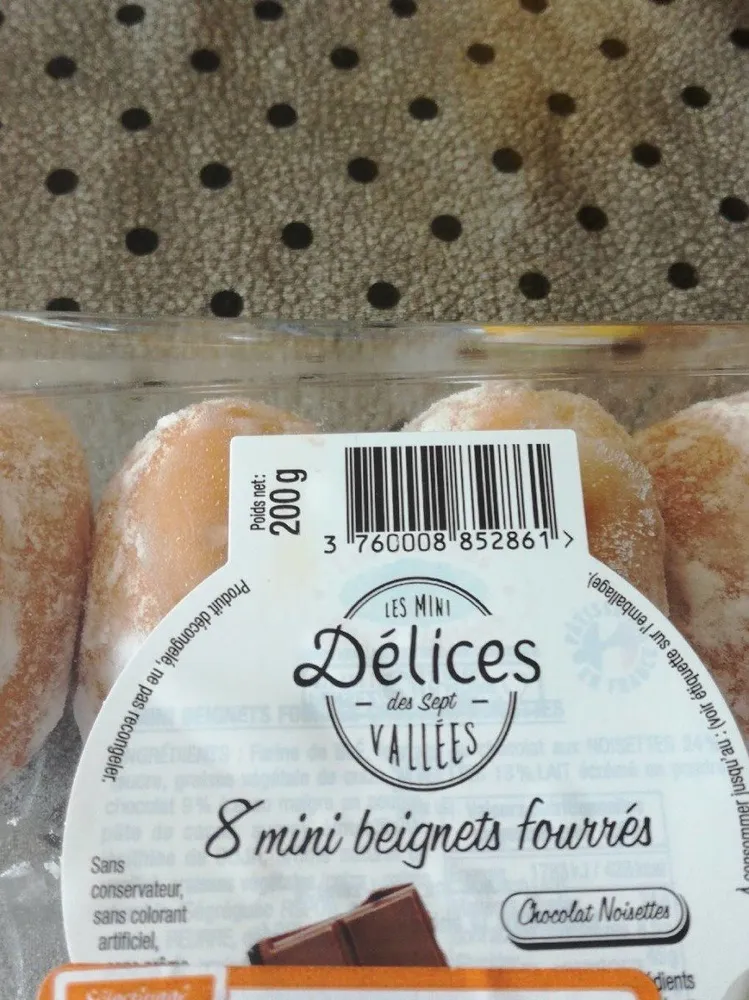 Beignets fourrés chocolat noisette