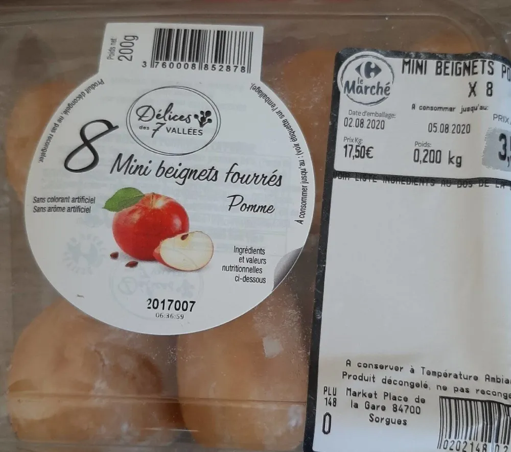 Mini beignets fourrés pomme
