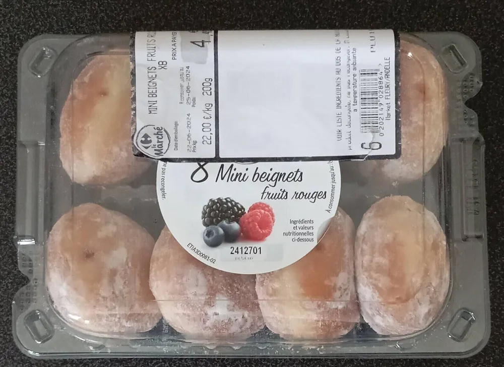 Mini beignets fruits rouges