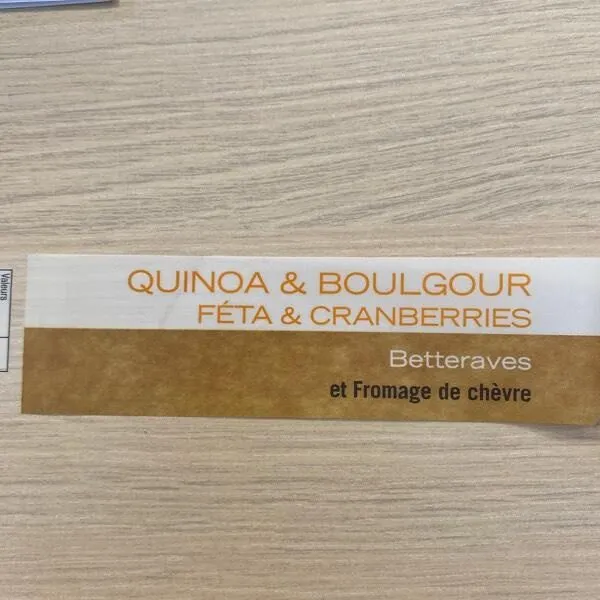Quinoa & boulgour feta & cranberries