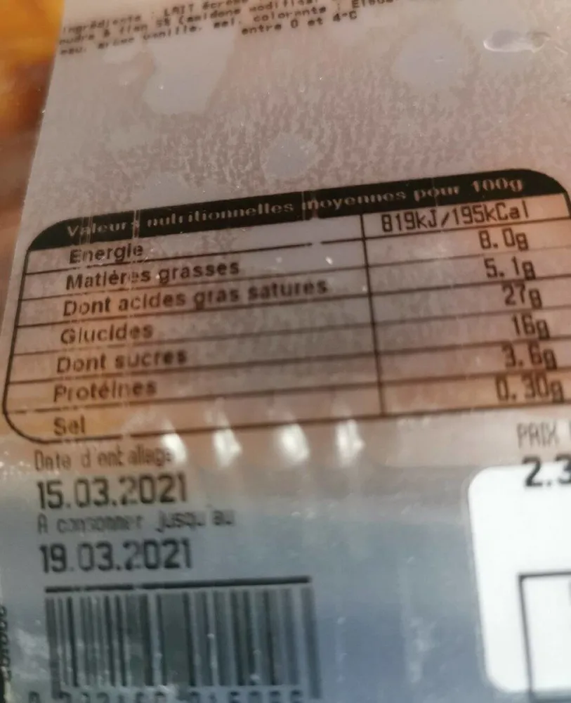 Bande de flan 6 parts