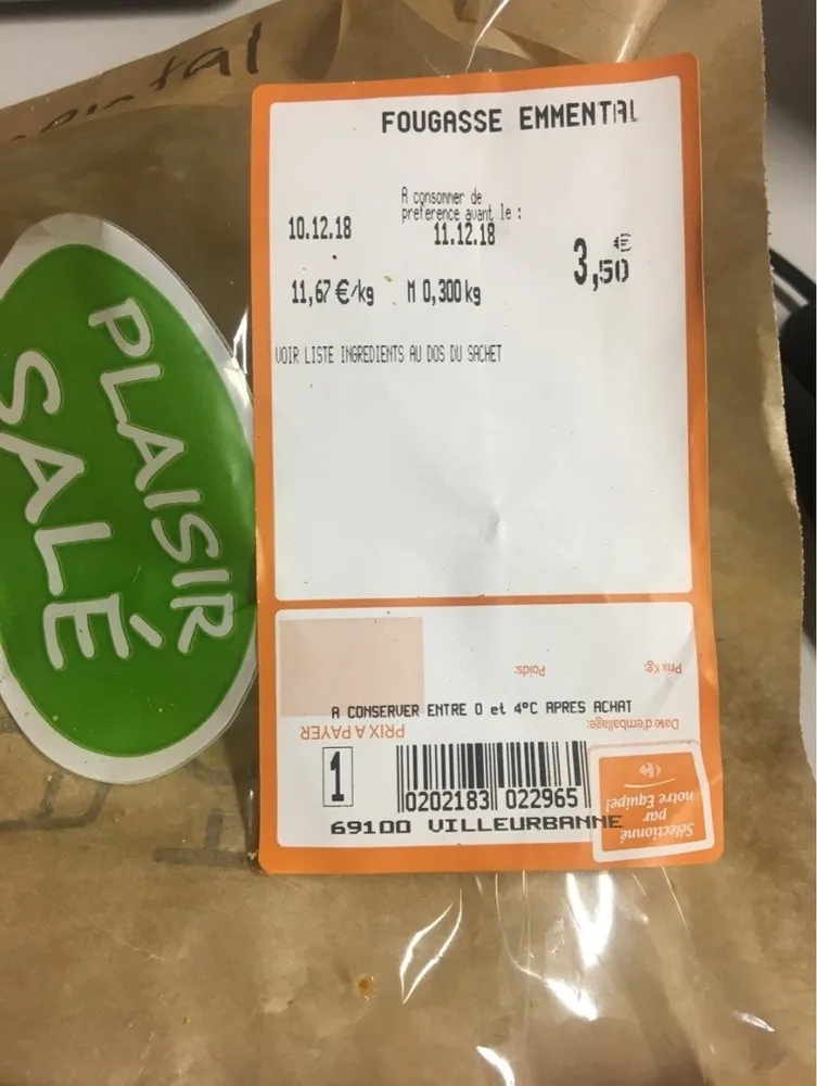 Fougasse emental