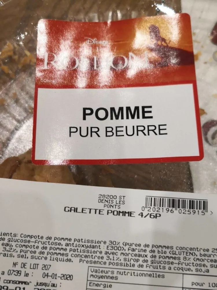 Galette pomme pur beurre