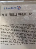 Mille feuille vanille X2