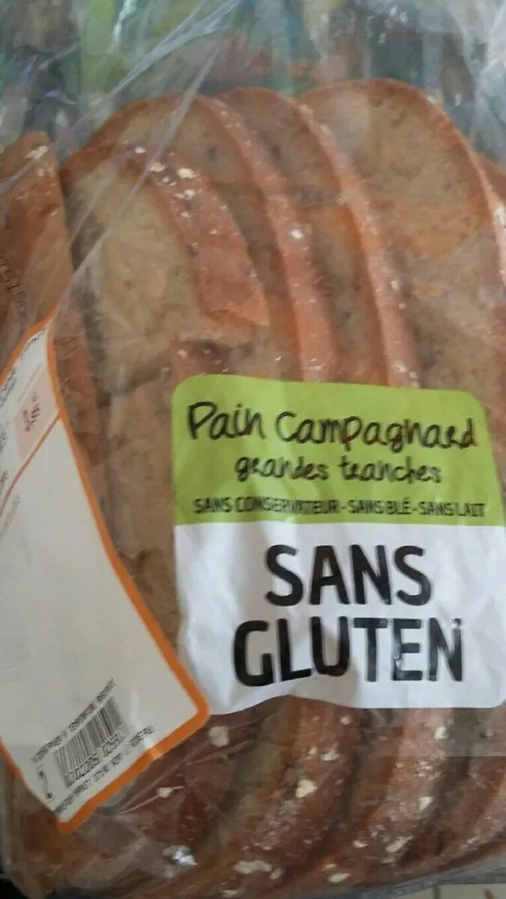 Pain campagnard grandes tranches sans gluten