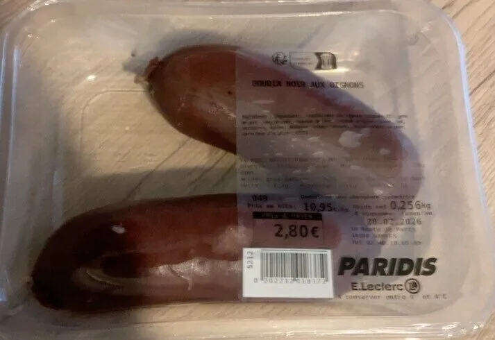 Boudin noir aux oignons