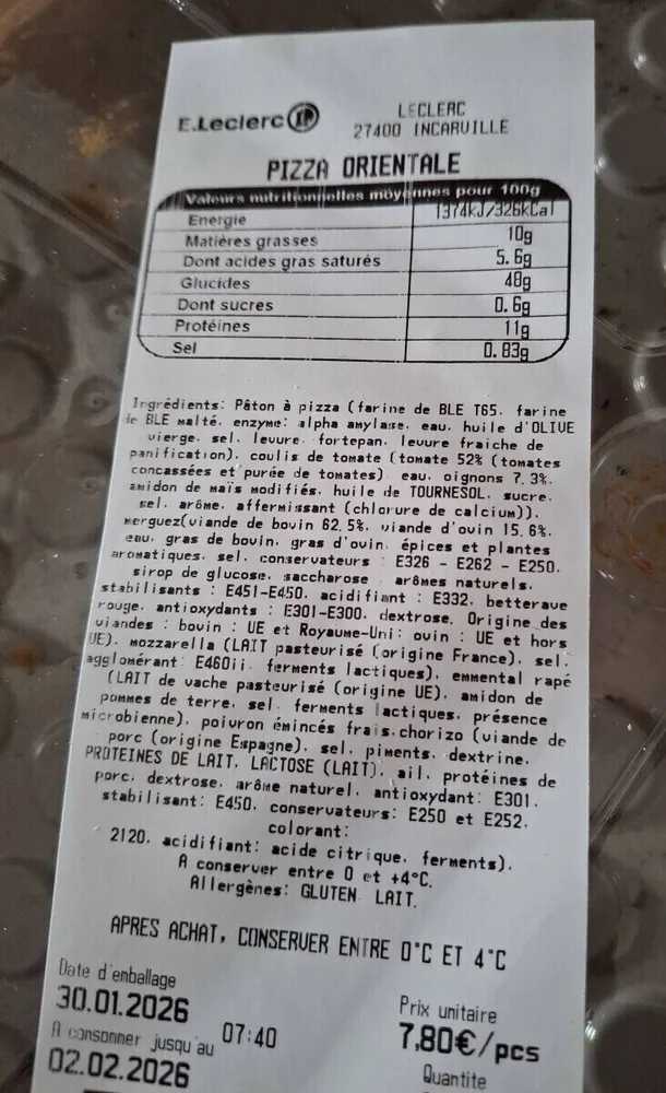 Pizza orientale