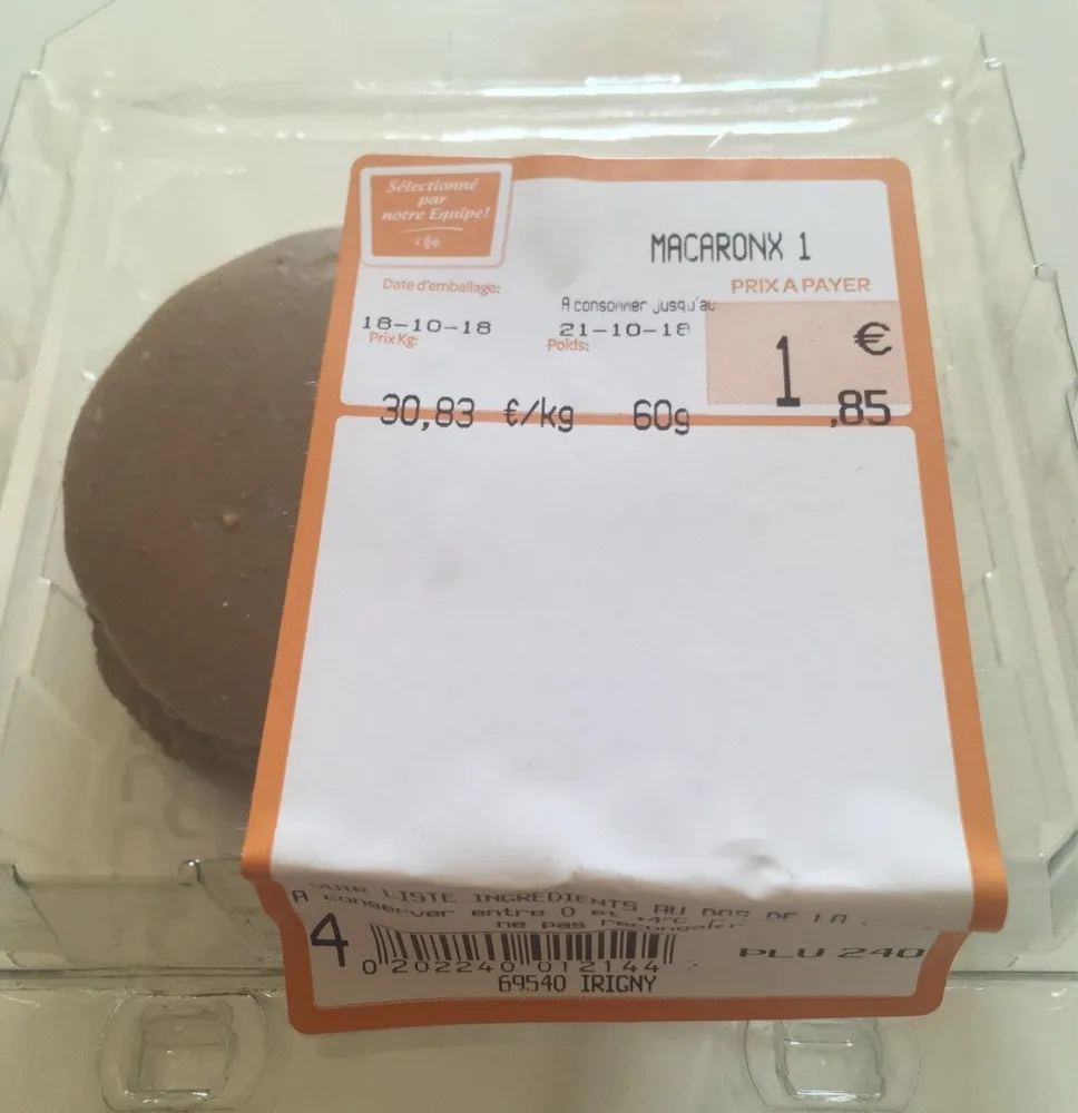 Macaron au chocolat
