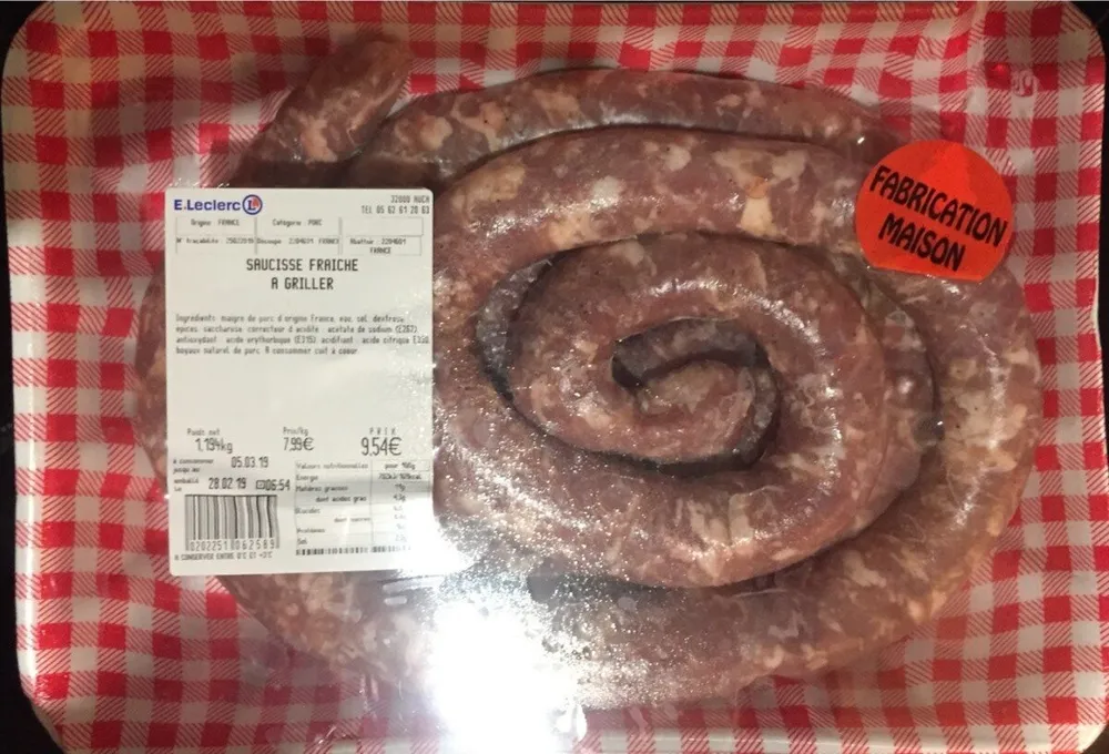 Saucisse fraiche a griller
