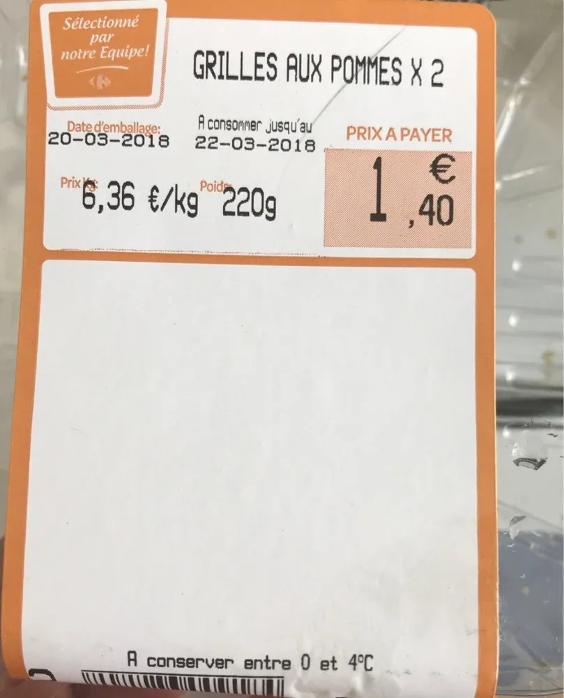 Grillé aux pommes