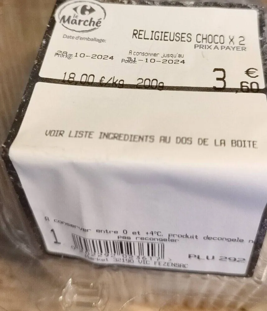 Religieuses choco x 2