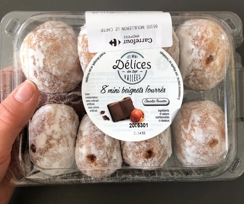 8 mini beignets fourrés