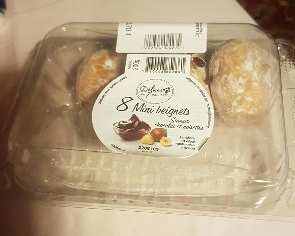 8 Mini beignets Saveur chocolat et noisettes