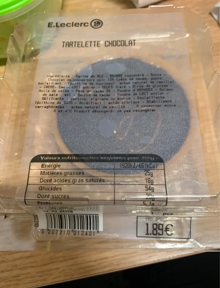 Tartelette chocolat