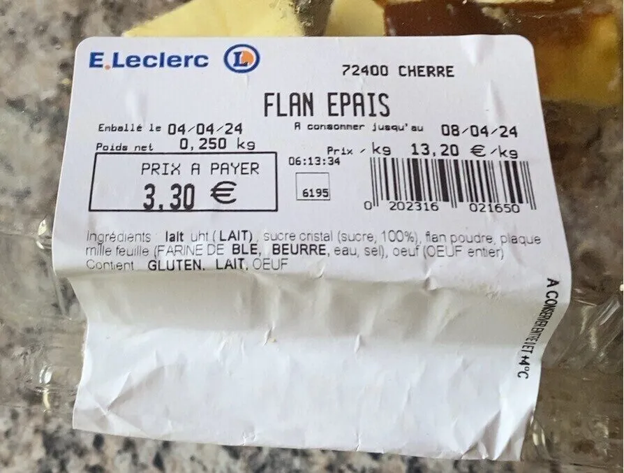 Flan épais